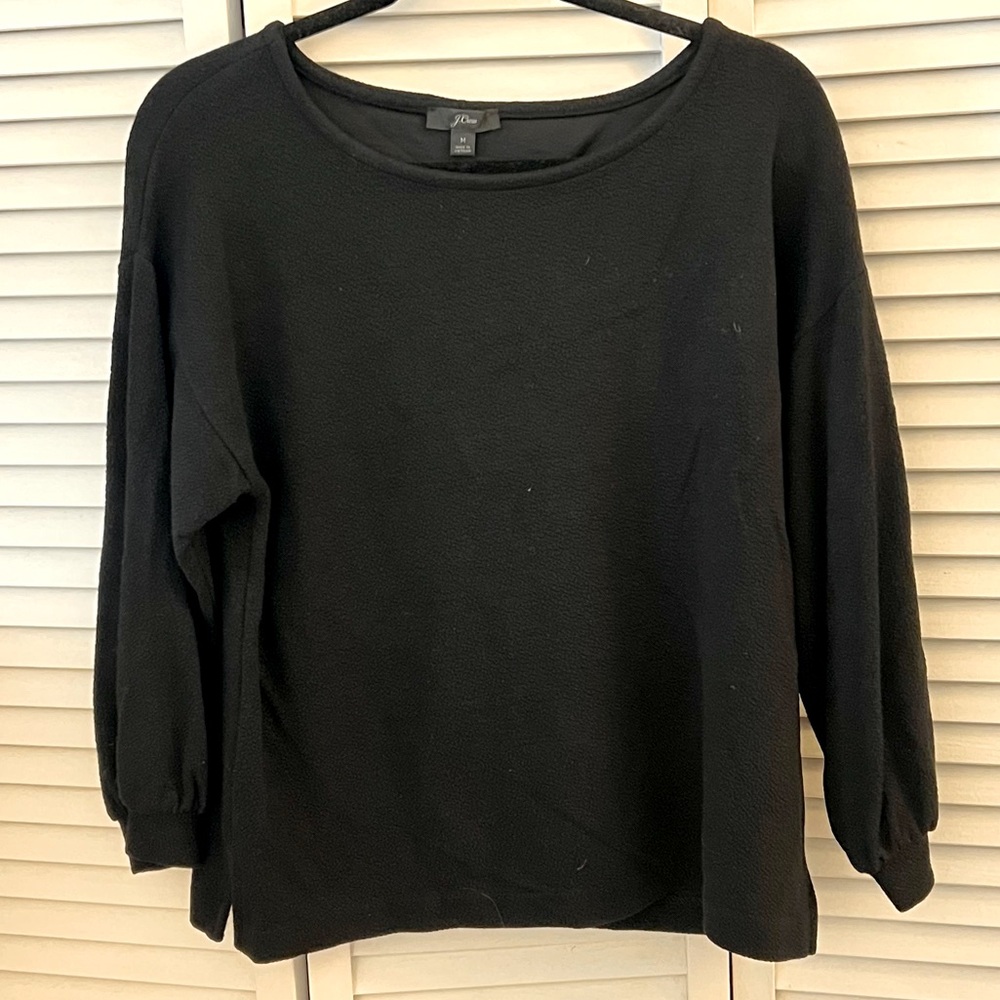 J. Crew long sleeve black top. Stretchy and soft size Medium.